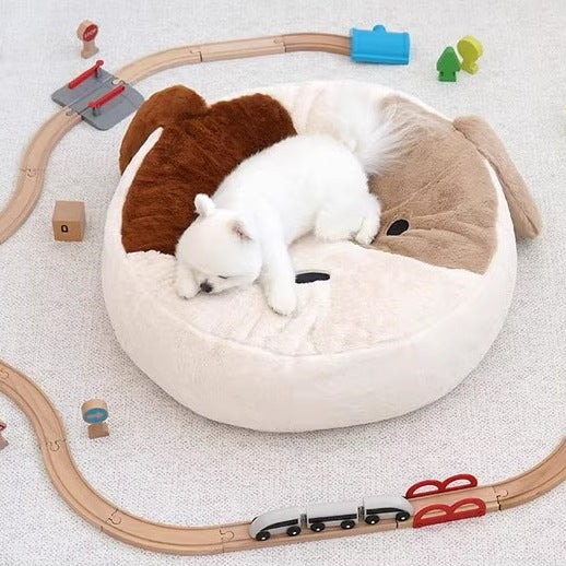 KFX-9885501 Cozy Removable and Washable Pet Bed for Cats and Puppies, 60cm Diameter