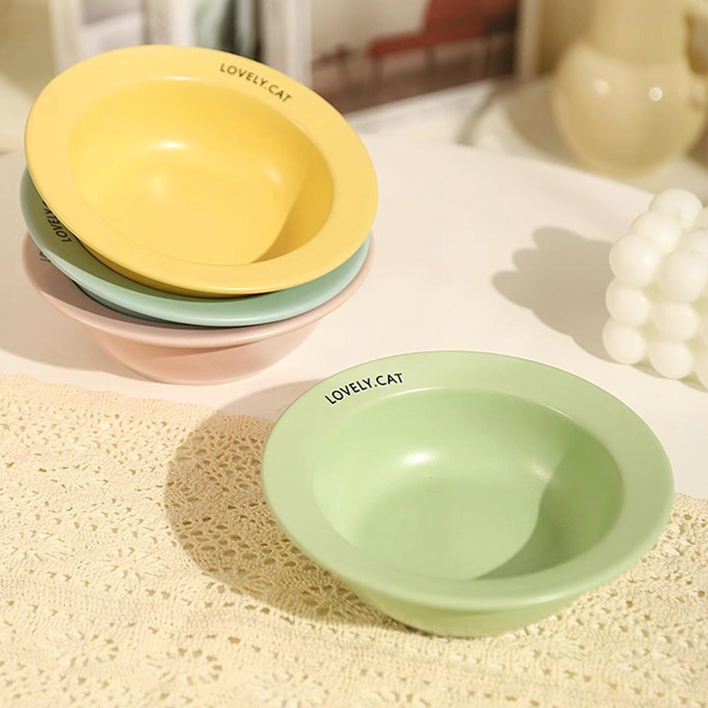 KFX-9885629 Elevated Ceramic Pet Bowl with High Foot Rack - Available in Blue, Yellow, Pink, and Green
