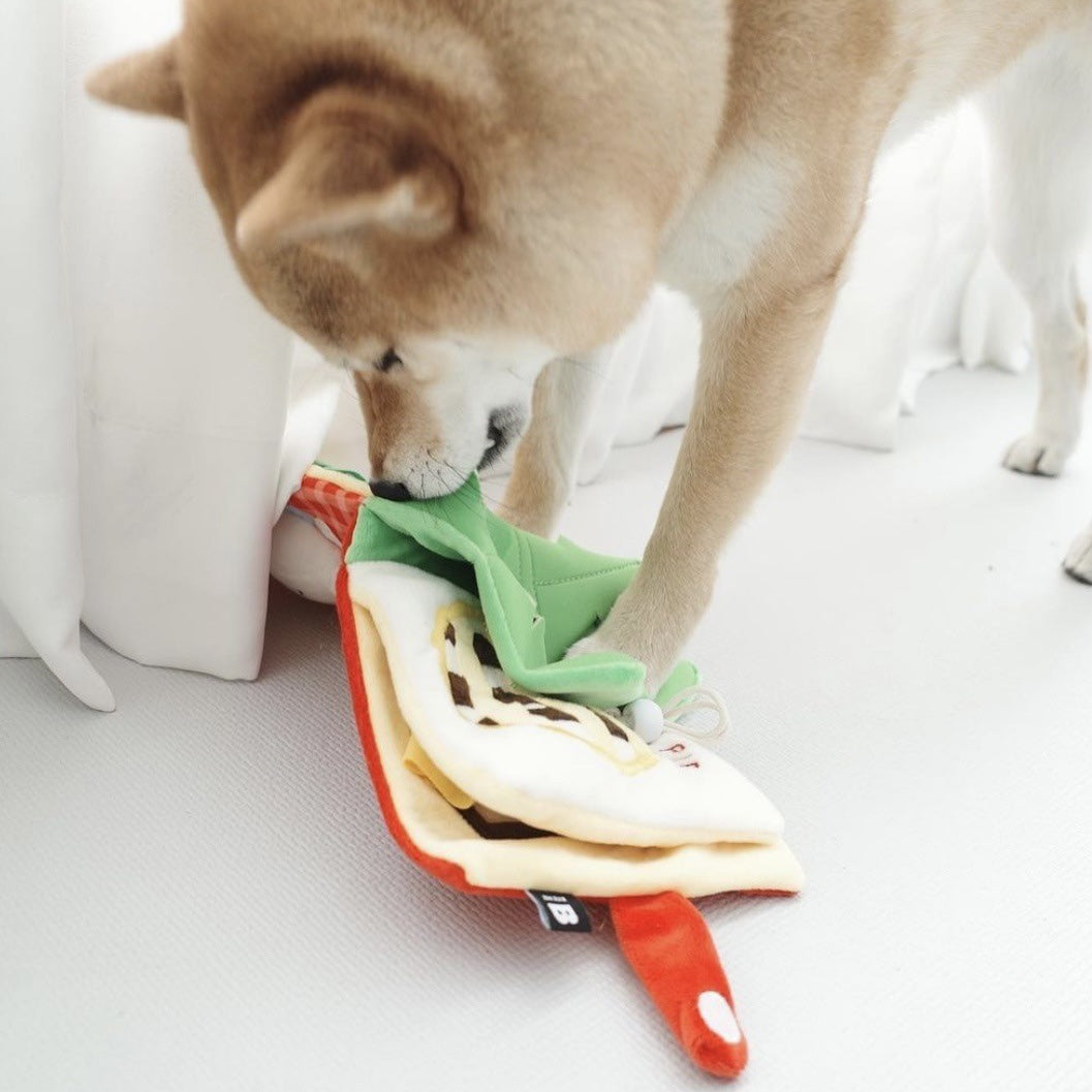 KFX-9886269 Interactive Cloth Sniffing Book Puzzle Toy for Dogs - Available in Orange and Green