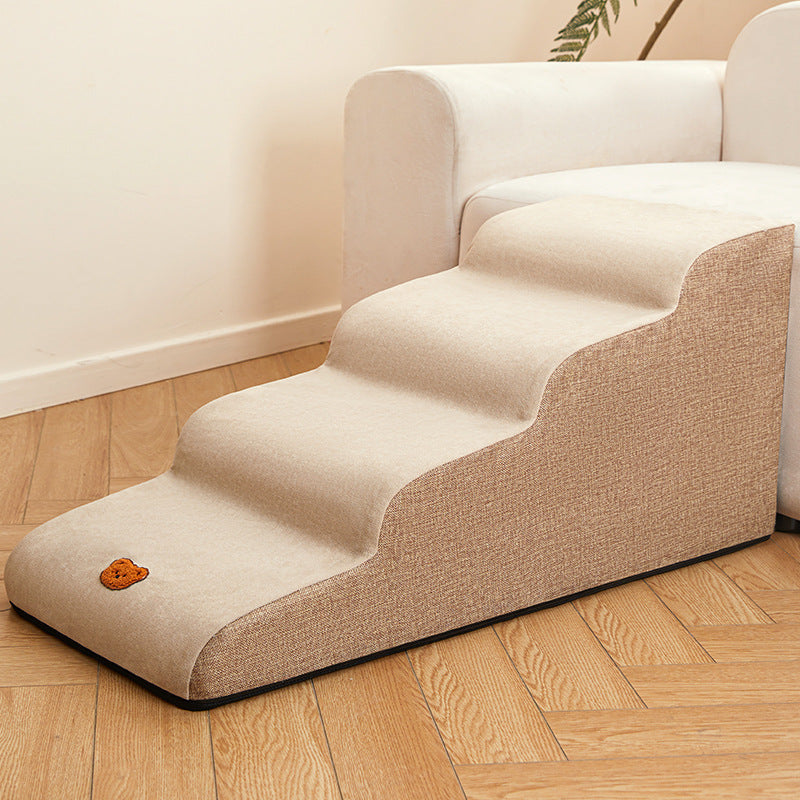 KFX-9887293 Removable Washable Pet Stairs - Adjustable Dog Ramp in Brown and Green Options