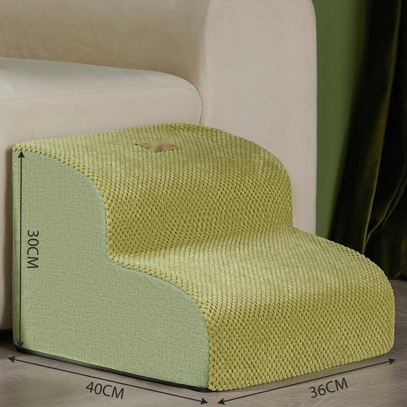 KFX-9887293 Removable Washable Pet Stairs - Adjustable Dog Ramp in Brown and Green Options