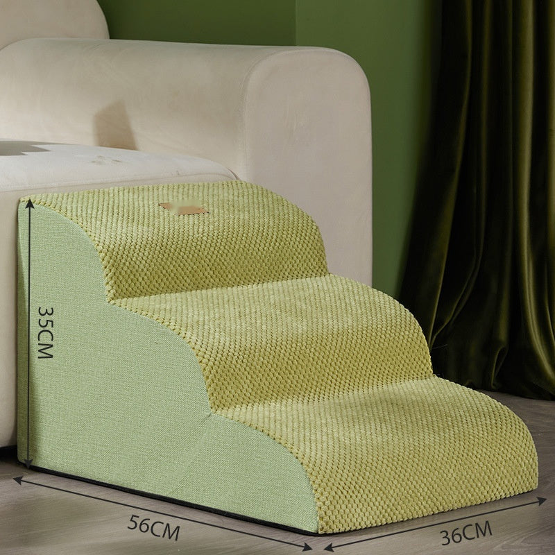 KFX-9887293 Removable Washable Pet Stairs - Adjustable Dog Ramp in Brown and Green Options
