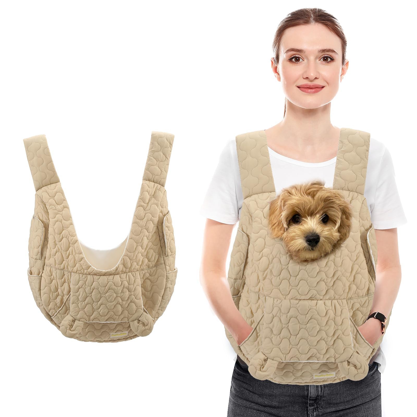 KFX-9887677 Large Capacity Breathable PET Chest Bag - Soft Polyester Material, Dark Khaki, 50-60L