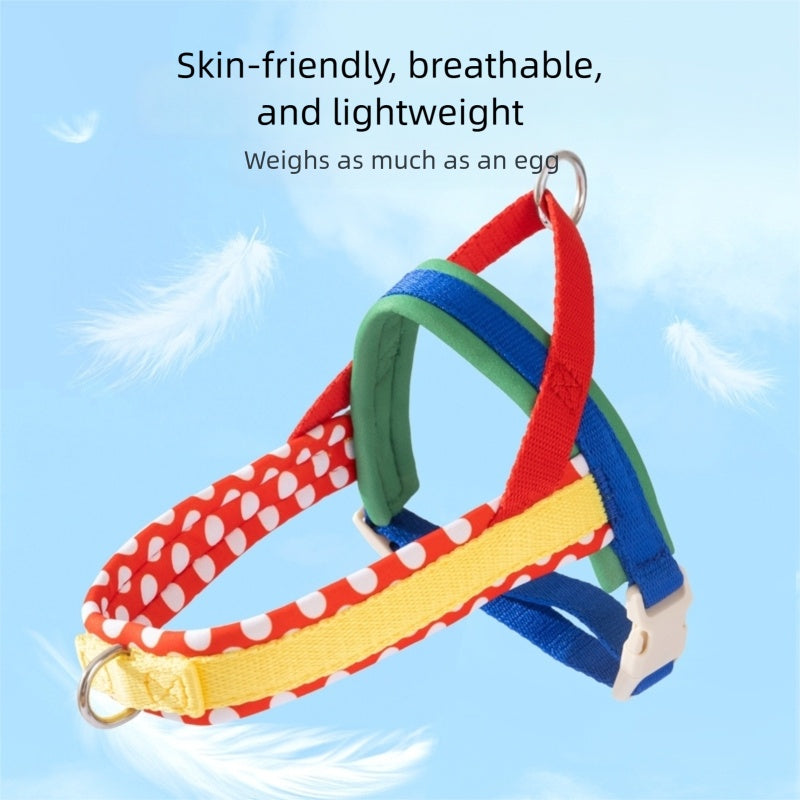 KFX-9889981 Escape-Proof Colorful Dog Harness & Leash Set for Small and Medium Dogs