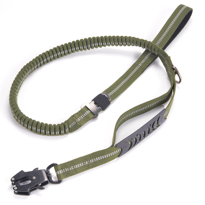 KFX-9891005 Reflective Heavy-Duty Dog Leash with Adjustable Frog Buckle for Medium and Large Breeds