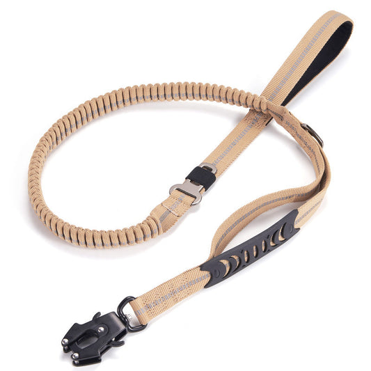 KFX-9891005 Reflective Heavy-Duty Dog Leash with Adjustable Frog Buckle for Medium and Large Breeds