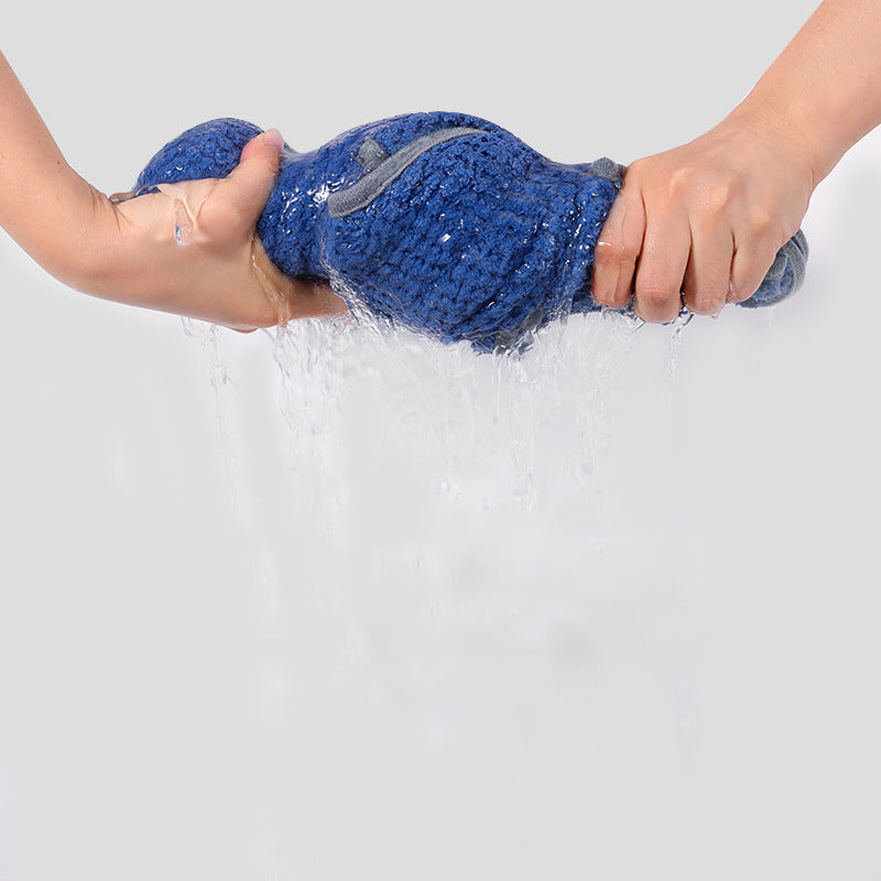 KFX-9892669 High Absorbent Quick-Drying Dog Bath Towel Robe with Adjustable Waistband
