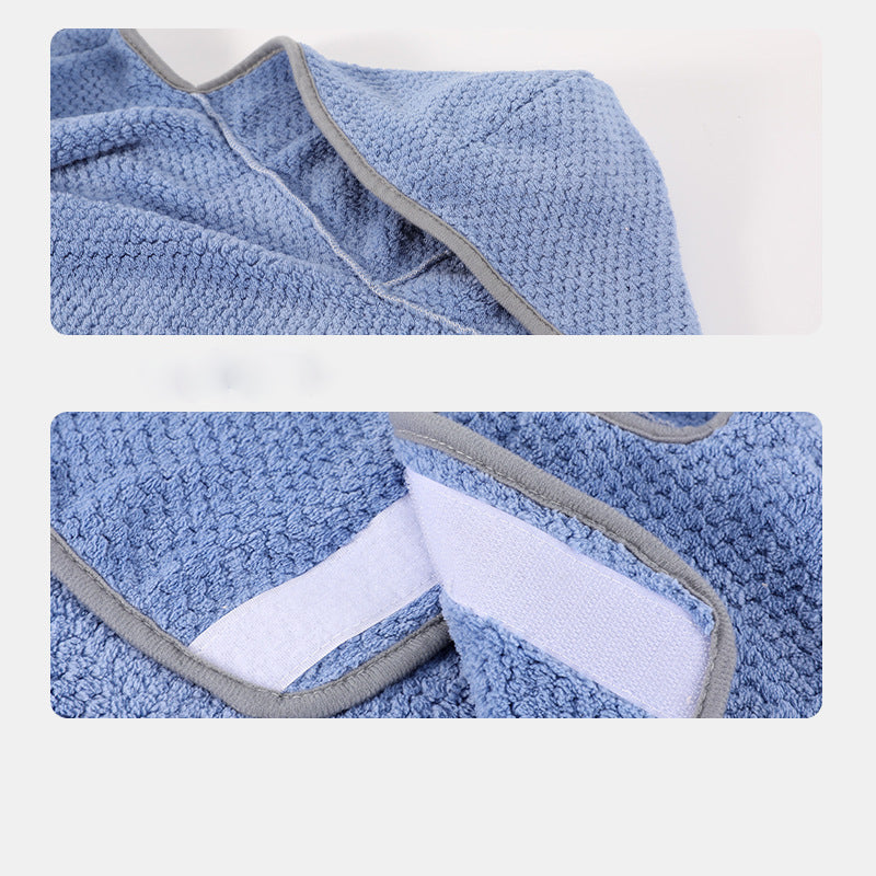 KFX-9892669 High Absorbent Quick-Drying Dog Bath Towel Robe with Adjustable Waistband