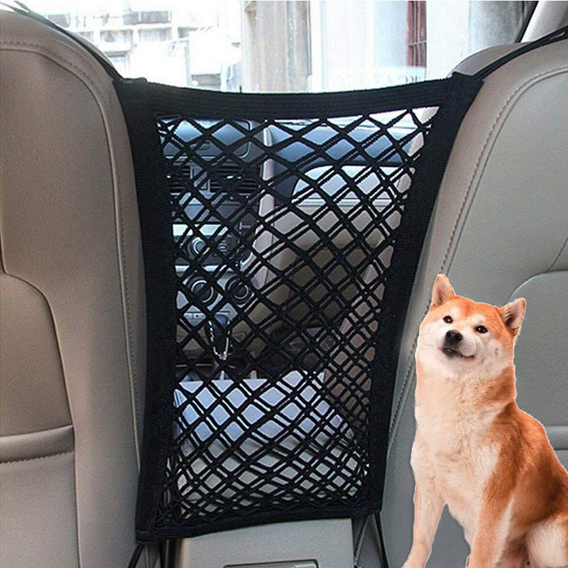 KFX-9892797 Car Pet Isolation Net - Oxford Cloth Back Seat Safety Barrier, Black, 20 x 20 x 3 cm