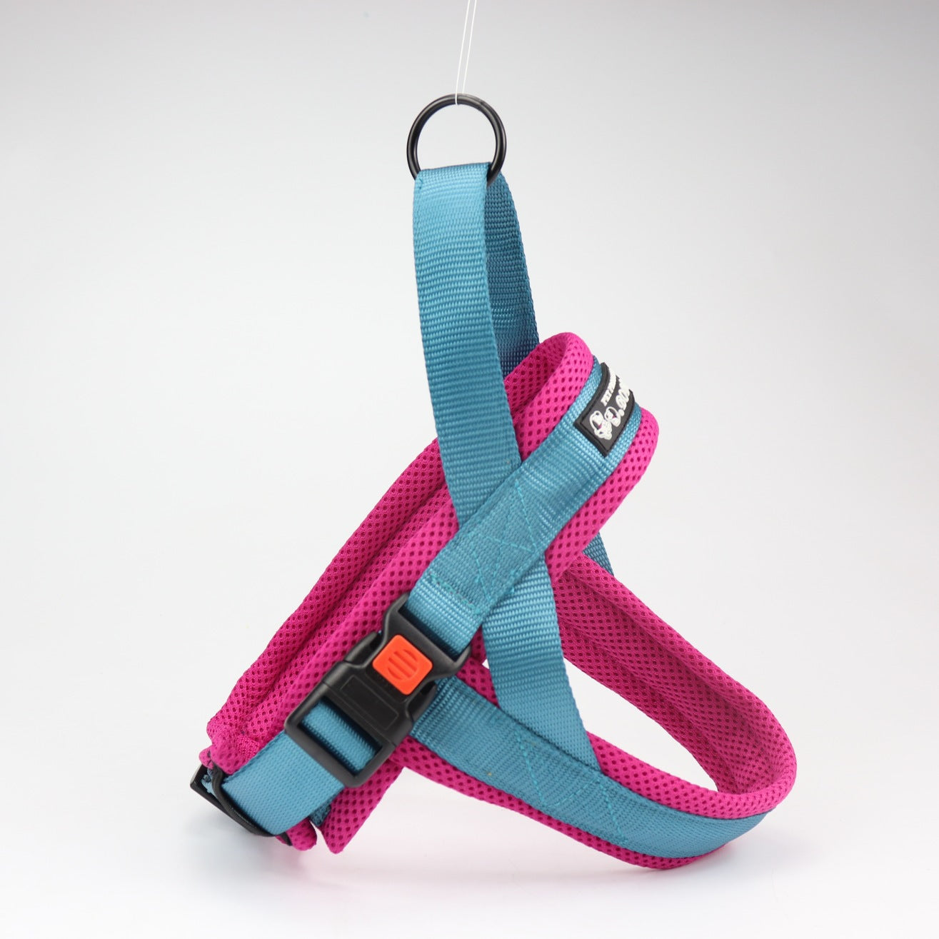 KFX-9893181 Durable Nylon Chest and Back Harness for Dogs with Leash - Adjustable Sizes Available