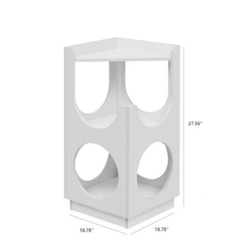KFX-9894845 Double-Layer Cat Station with Hollow Design for Small and Medium Cats - MDF Cabinet with Viewing Platform & Litter Box Storage