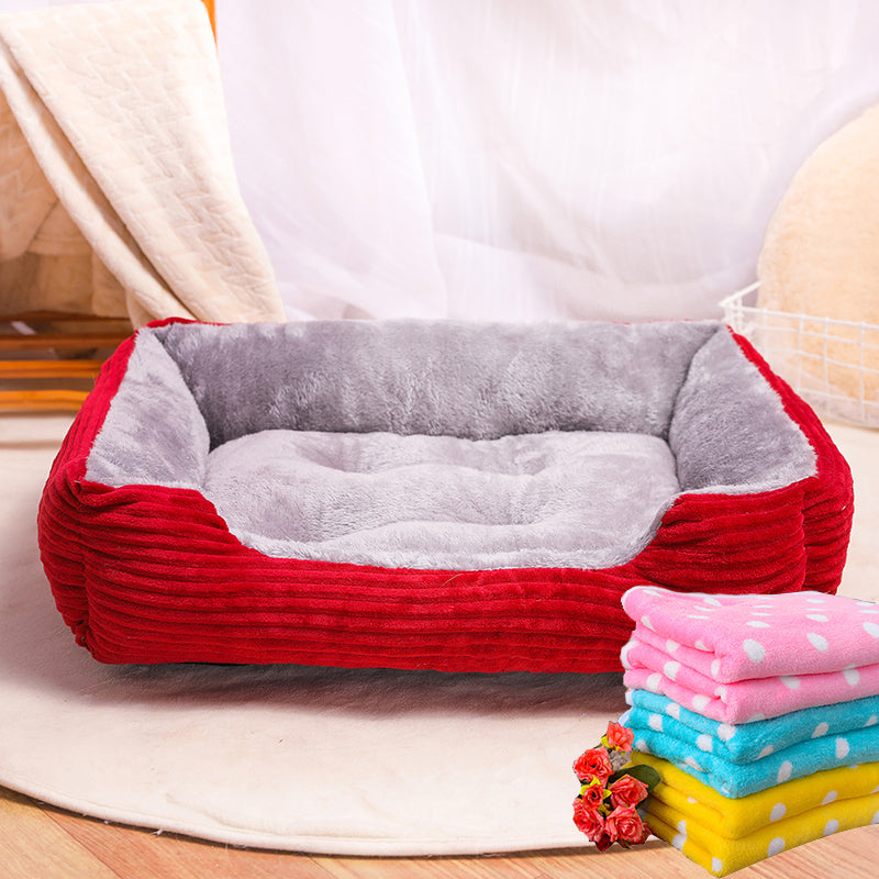 KFX-9895229 Plush Universal Cat Litter Mat for All Seasons - Sizes S to XL