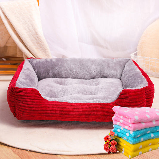 KFX-9895229 Plush Universal Cat Litter Mat for All Seasons - Sizes S to XL