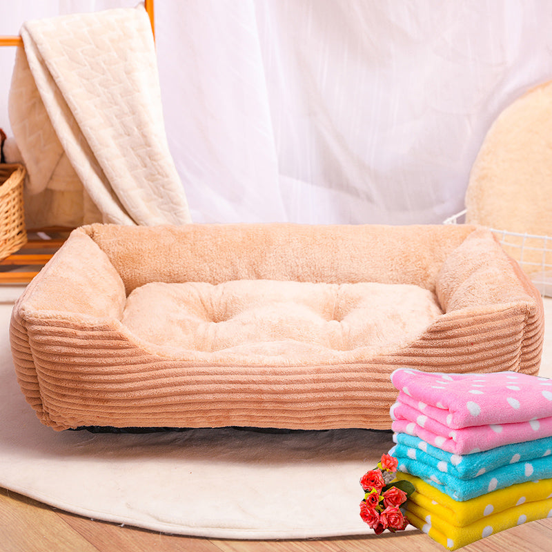KFX-9895229 Plush Universal Cat Litter Mat for All Seasons - Sizes S to XL