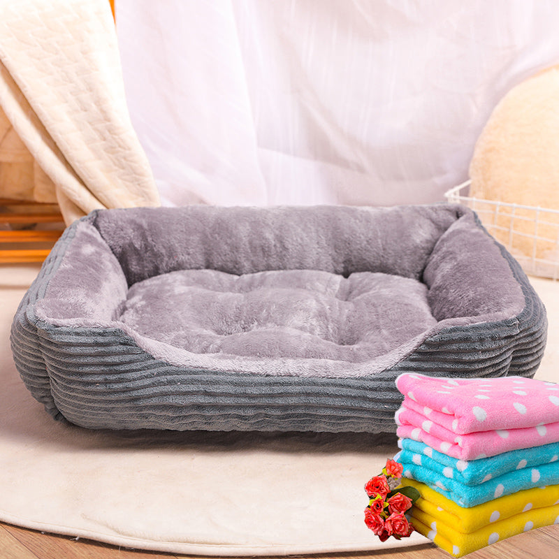 KFX-9895229 Plush Universal Cat Litter Mat for All Seasons - Sizes S to XL