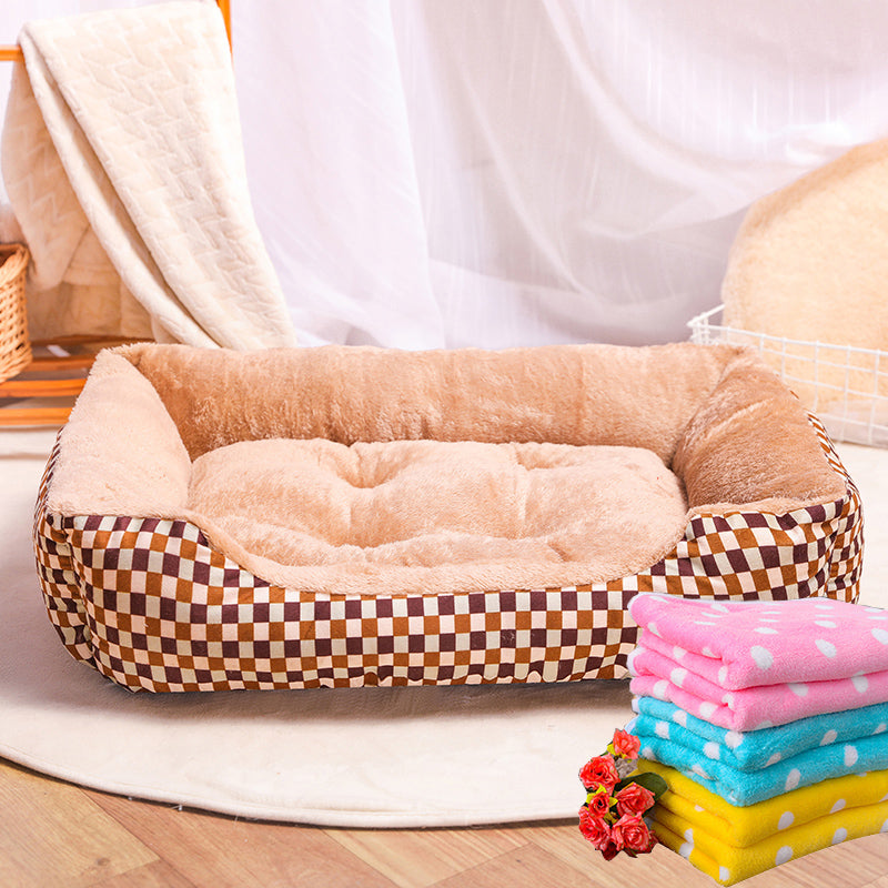 KFX-9895229 Plush Universal Cat Litter Mat for All Seasons - Sizes S to XL
