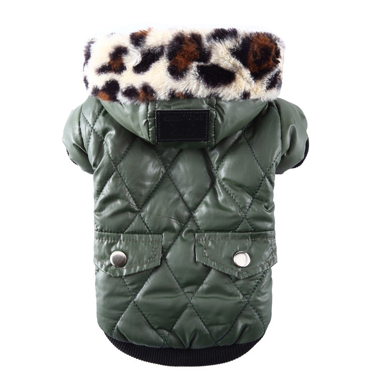 KFX-9895613 Cozy Cotton Padded Pet Clothes - Zippered Jacket for All Sizes