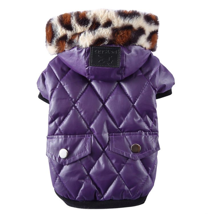 KFX-9895613 Cozy Cotton Padded Pet Clothes - Zippered Jacket for All Sizes