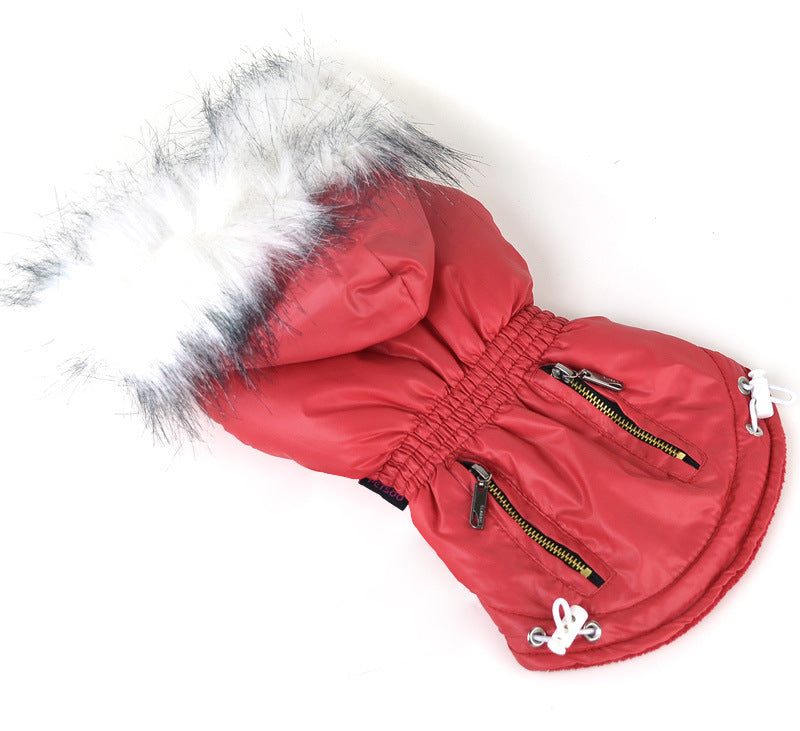 KFX-9895613 Cozy Cotton Padded Pet Clothes - Zippered Jacket for All Sizes