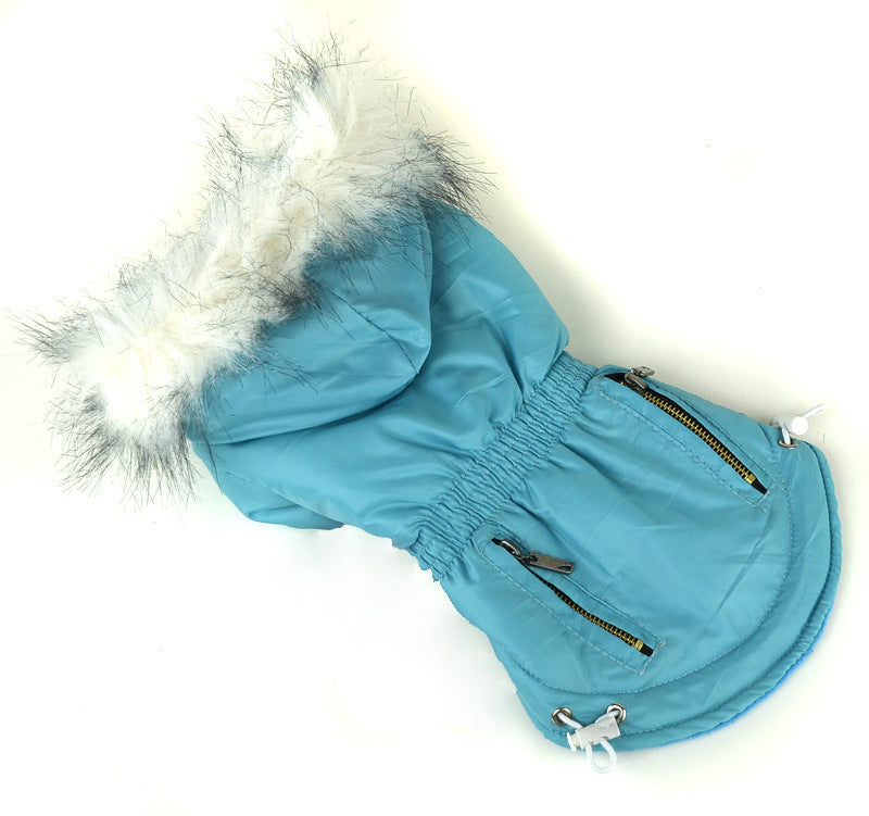 KFX-9895613 Cozy Cotton Padded Pet Clothes - Zippered Jacket for All Sizes
