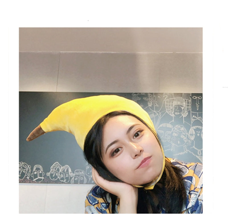 KFX-9895997 Yellow Banana Cross Hat for Medium Dogs and Pets - Adjustable Neck Circumference 30cm
