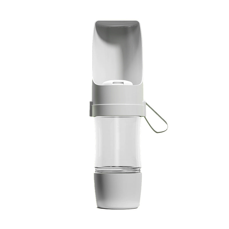 KFX-9897021 Portable Dog Water Bottle with Foldable Bowl - 450ml Capacity for Outdoor Adventures