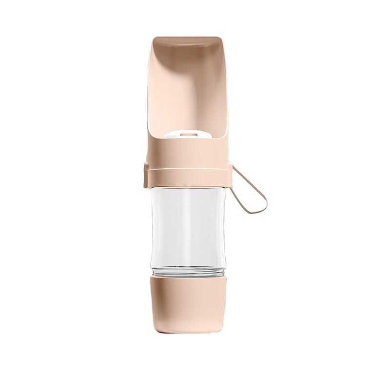 KFX-9897021 Portable Dog Water Bottle with Foldable Bowl - 450ml Capacity for Outdoor Adventures