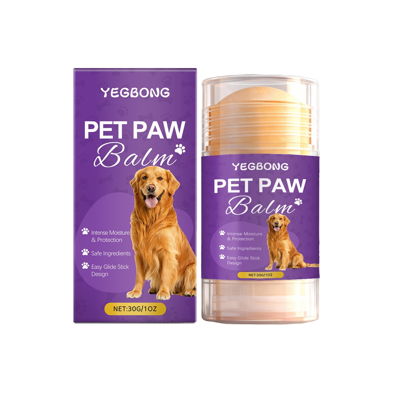 KFX-9898813 Pet Moisturizing Paw Balm Stick for Dry, Cracked Paws with Natural Ingredients