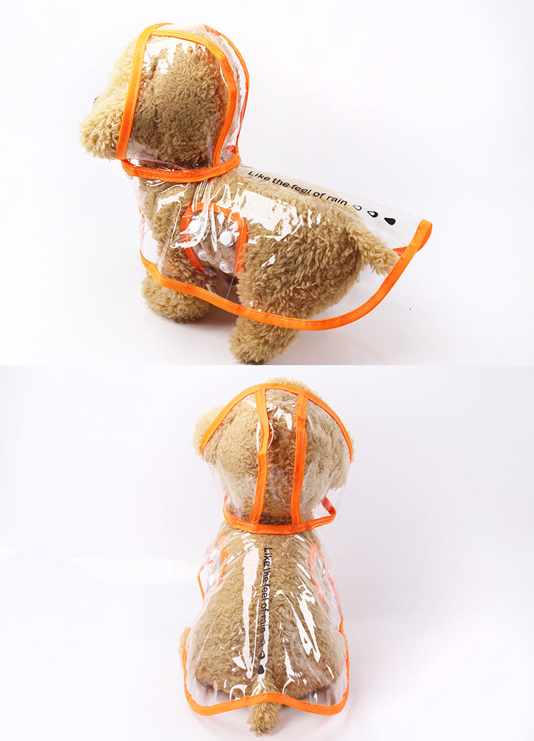 KFX-9899325 Waterproof Four-Legged Raincoat Poncho for Small Dogs - Casual Style, Multiple Sizes Available