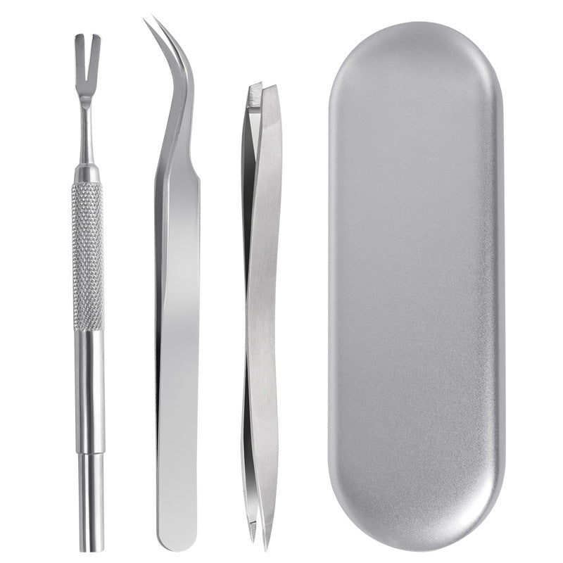 KFX-9902397 3-Piece Stainless Steel Tick and Flea Removal Tool Set for Dogs and Cats