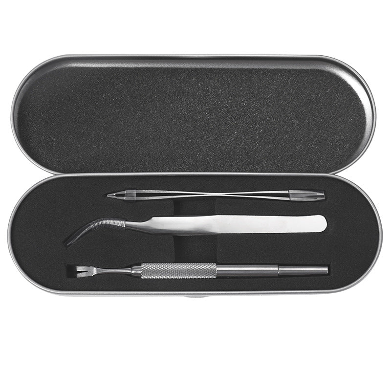 KFX-9902397 3-Piece Stainless Steel Tick and Flea Removal Tool Set for Dogs and Cats
