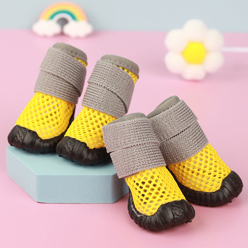 KFX-9903549 No Heel Slippage Wear-Resistant Dog Sneakers - Non-Slip Elastic Soft Bottom in Multiple Colors