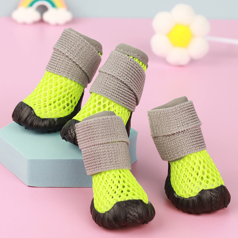 KFX-9903549 No Heel Slippage Wear-Resistant Dog Sneakers - Non-Slip Elastic Soft Bottom in Multiple Colors