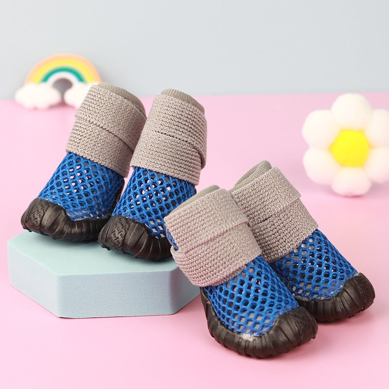 KFX-9903549 No Heel Slippage Wear-Resistant Dog Sneakers - Non-Slip Elastic Soft Bottom in Multiple Colors