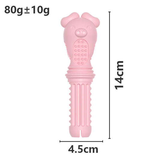 KFX-9905341 Screwdriver Type Dog Toy in Gentleman Blue, Cherry Blossom Powder, and Avocado Green - Large TPR Teething Toy