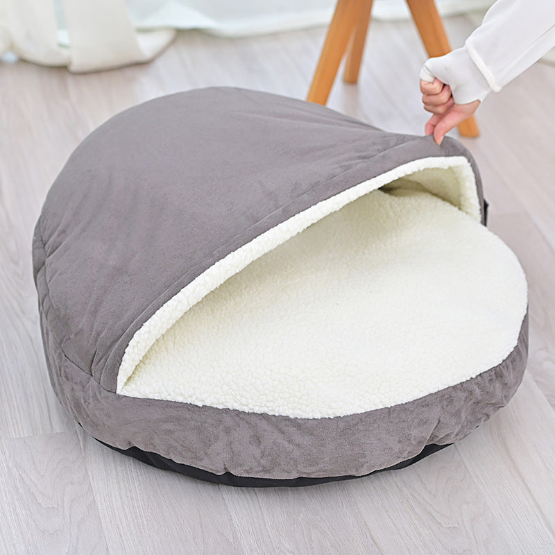 KFX-9906749 Removable and Washable Dog Kennel in Brown and Gray - Available in Small and Medium Sizes