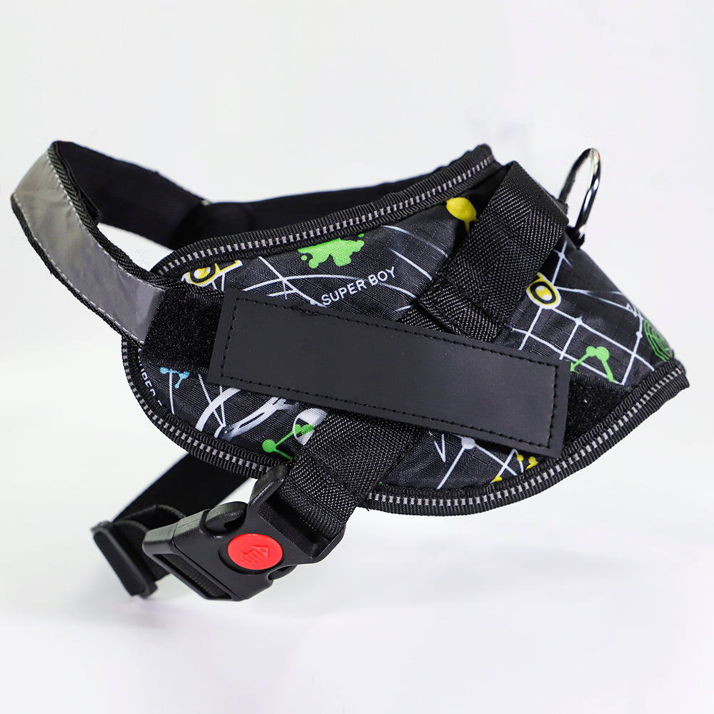 KFX-9908541 Adjustable Reflective Nylon Dog Leash with Durable Buckle and Stainless Steel Ring
