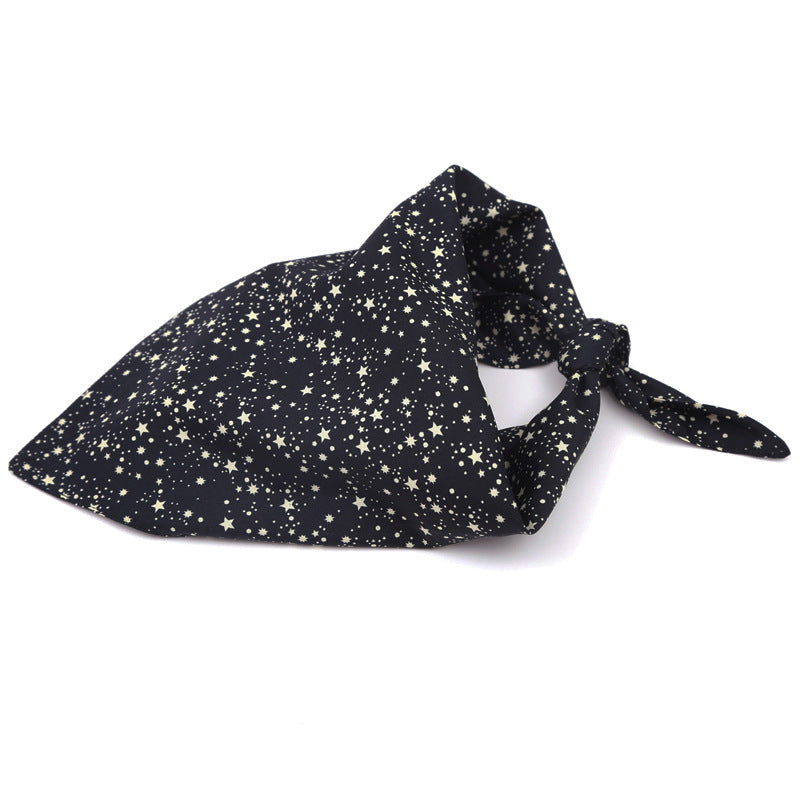 KFX-9910077 Cotton Triangle Dog Scarf - Adjustable Size Pet Saliva Towel for Stylish Comfort