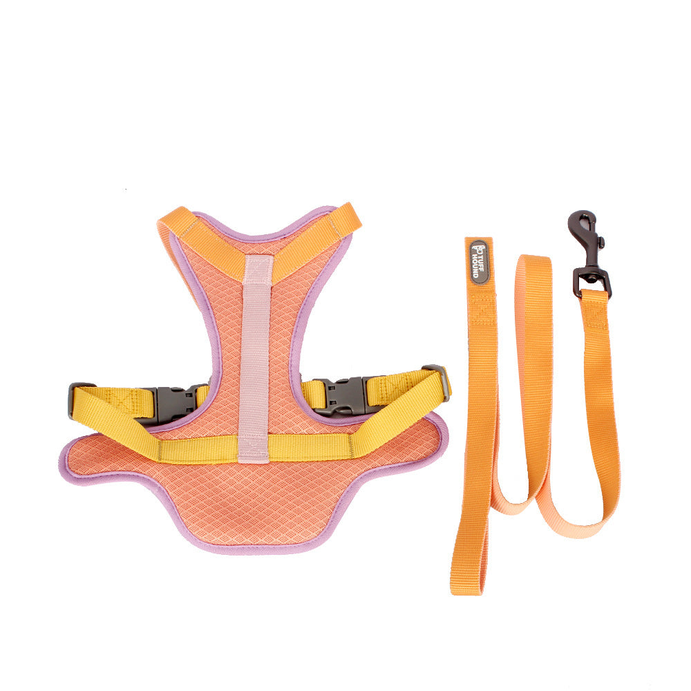 KFX-9911741 Adjustable Dog Chest Strap in Gray, Pink, Green, and Dark Blue - Available Sizes XS to XL