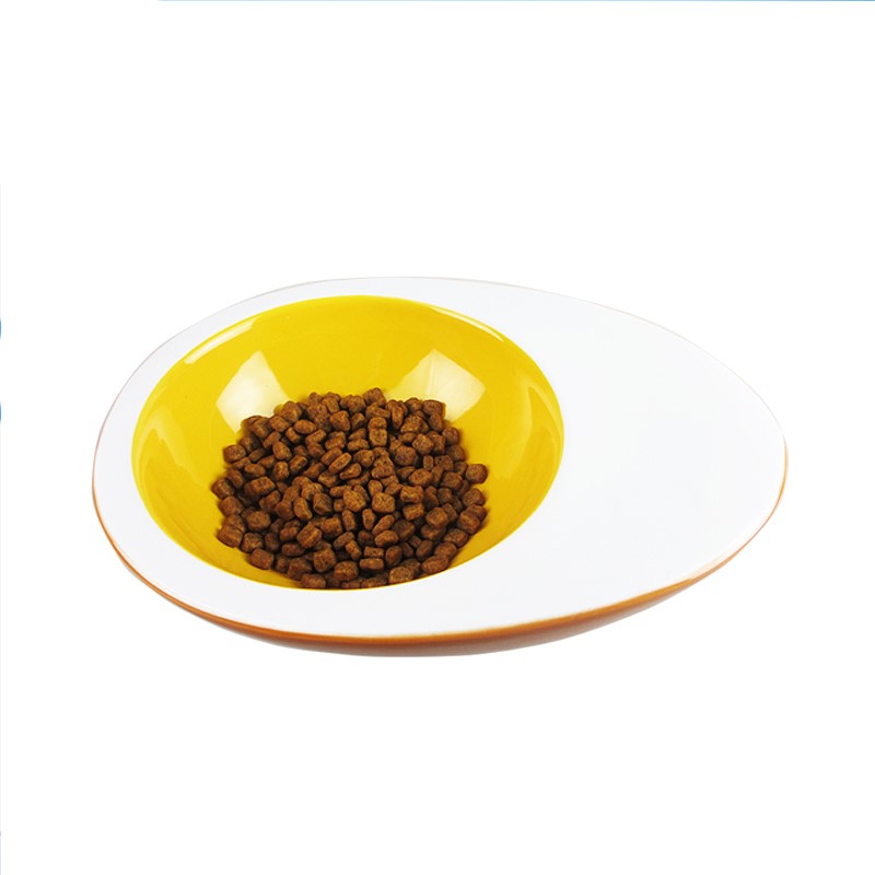 KFX-9912637 Medium Ceramic Pet Bowl - Egg Design, 25x18x8CM