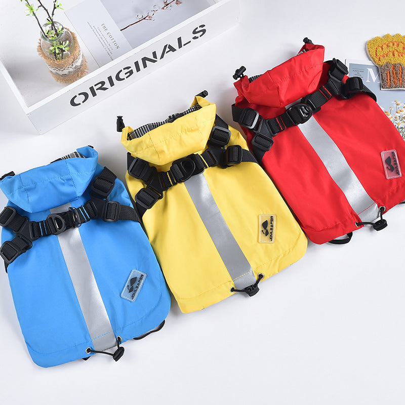 KFX-9913021 Waterproof Reflective Windbreaker for Small Dogs – Red, Yellow, Blue