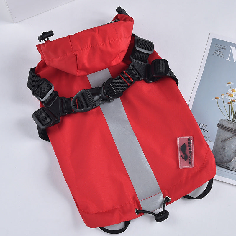 KFX-9913021 Waterproof Reflective Windbreaker for Small Dogs – Red, Yellow, Blue