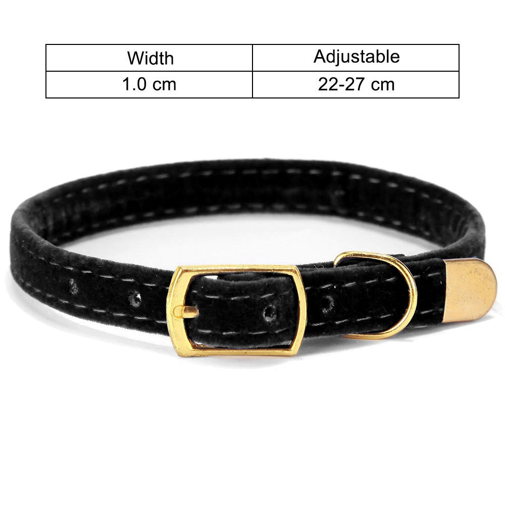 KFX-9914429 Flocking Cat Collar - Soft and Comfortable Design for Your Feline Companion