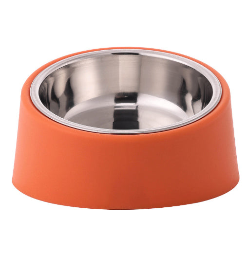 KFX-9918397 Plus-sized Deep Pet Bowl with Neck Protection Design - Available in Various Colors and Stainless Steel Options