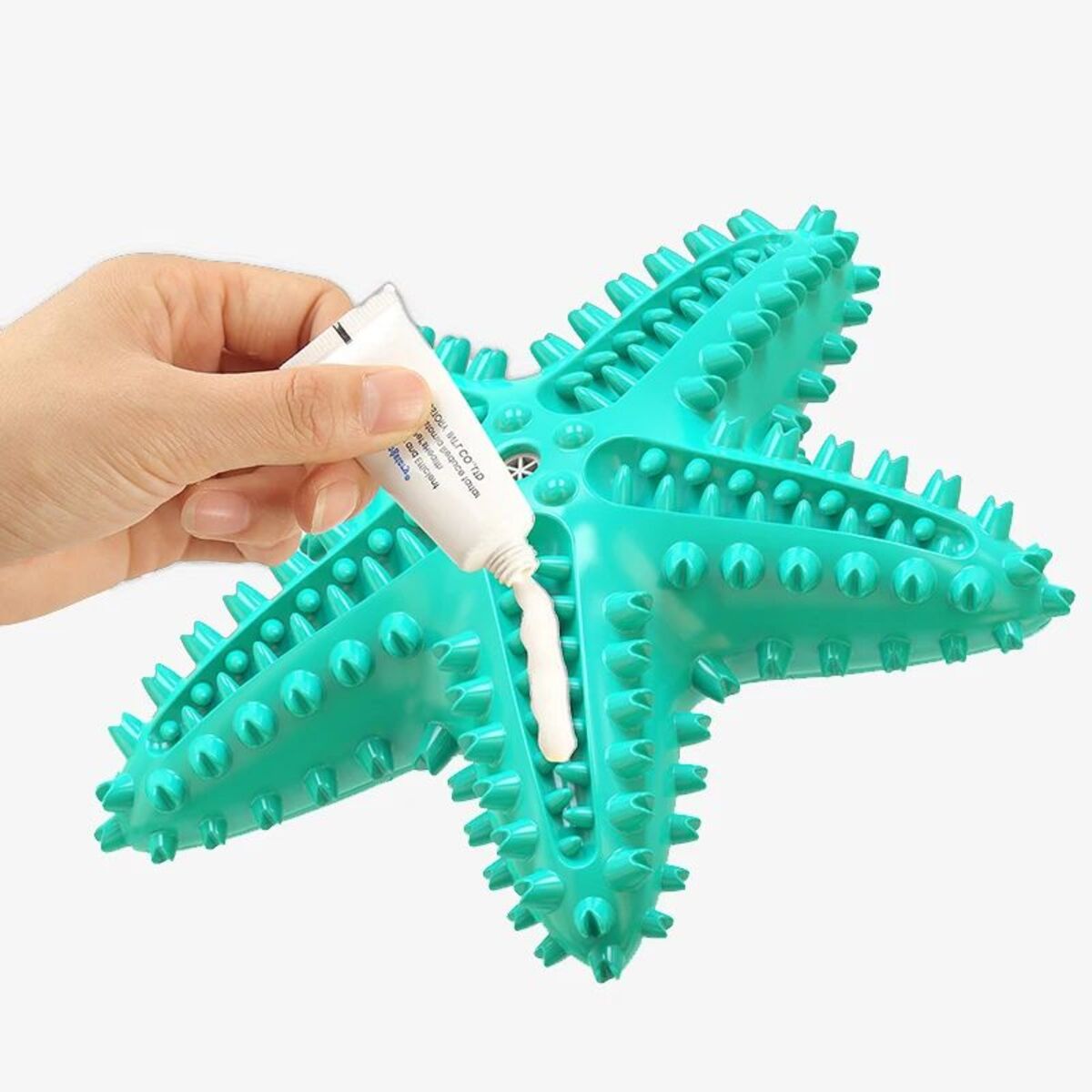 KFX-9921469 Edible TPR Starfish Dog Toy for Large Dogs | Interactive Chew & Dental Care Accessory