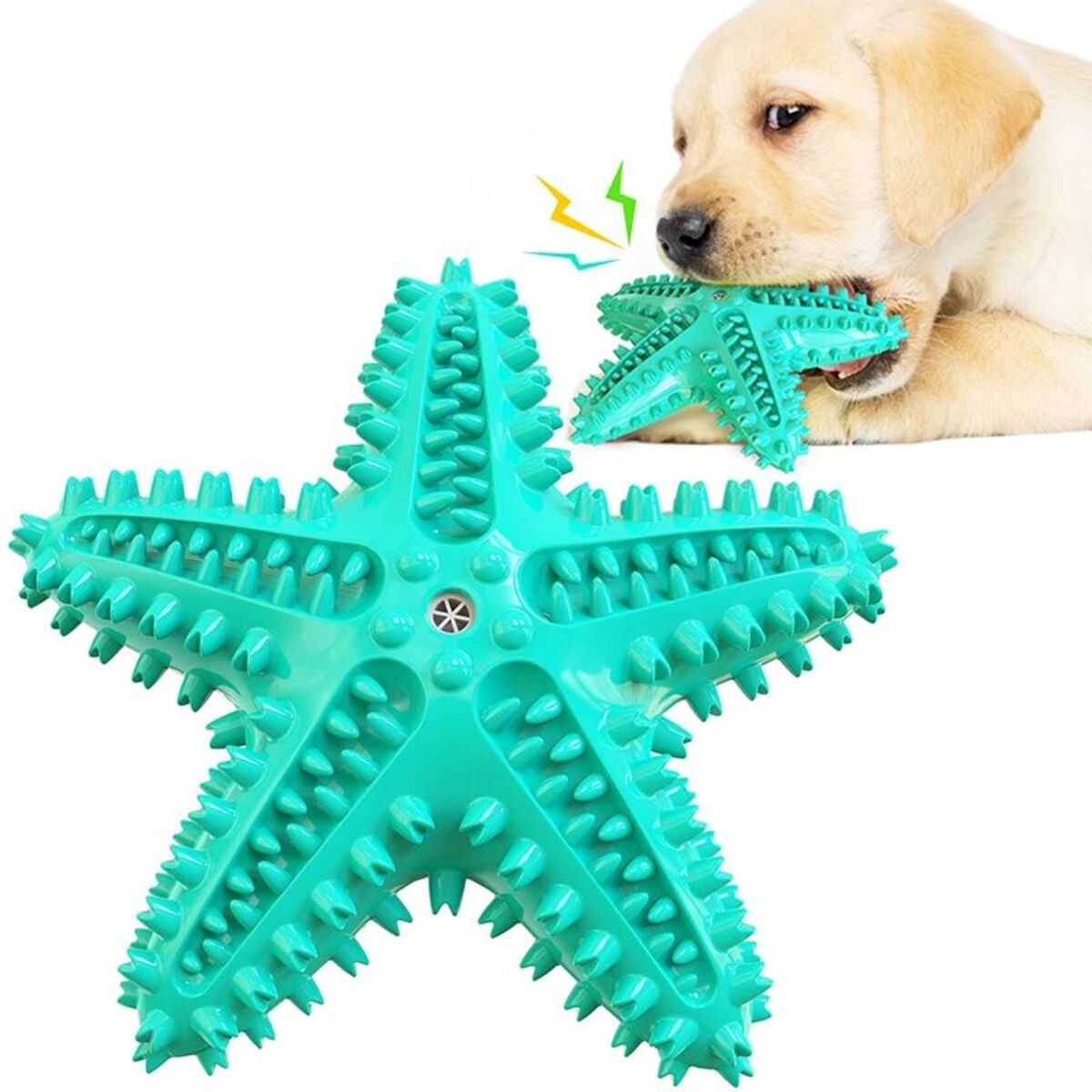 KFX-9921469 Edible TPR Starfish Dog Toy for Large Dogs | Interactive Chew & Dental Care Accessory