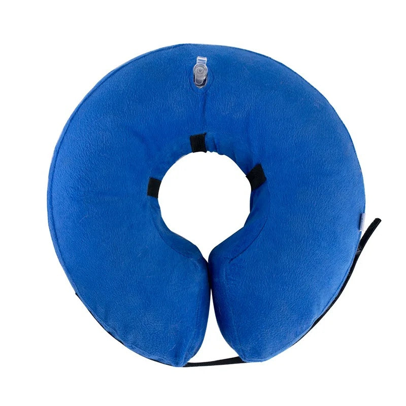 KFX-9925437 Inflatable Protective Dog Collar for Post-Surgery Recovery - Soft Cone for Small to Large Pets