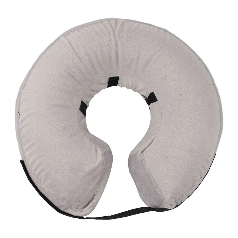 KFX-9925437 Inflatable Protective Dog Collar for Post-Surgery Recovery - Soft Cone for Small to Large Pets