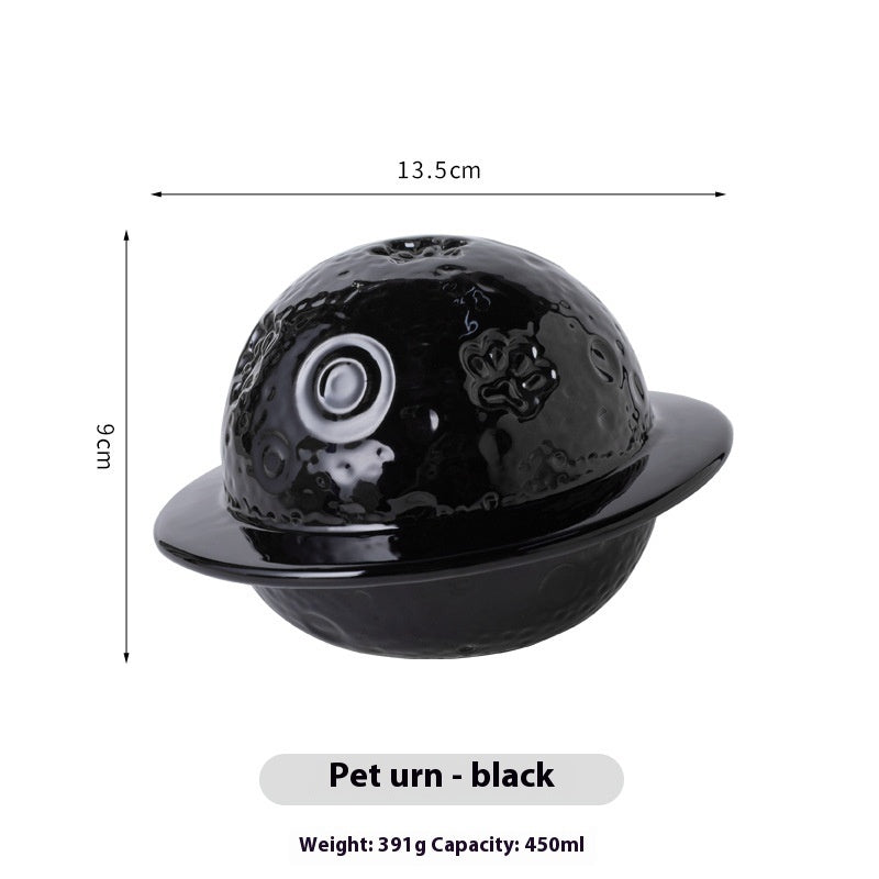 KFX-9927997 Ceramic Pet Memorial Cinerary Casket with Cosmic Starry Sky Design