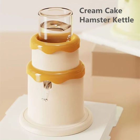 KFX-9929789 Small Pet Drinker Kettle for Hamsters, Mice & Chipmunks - 125ml High Borosilicate Glass with Silicone and Plastic Components